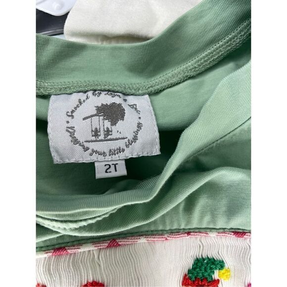 Smocked by Laya & Linc Toddler Green Long Sleeve Embroidered T-Shirt Size 2T - Picture 5 of 6